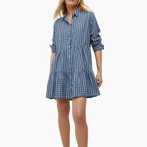 NWT Veronica Beard Jemila Plaid Cotton Shirtdress